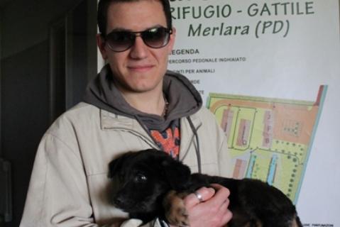 La piccola Amelia con suo nuovo papa